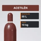 Acetilén gázpalack 10 kg közeli termékfotó