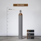 Ballongáz gázpalack 9,1 m³ méretarányos termékfotó