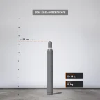 Co2 Élelmiszeripari gázpalack 10 kg méretarányos termékfotó