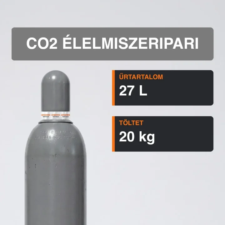 Co2 Élelmiszeripari gázpalack 20 kg közeli termékfotó