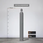 Co2 Élelmiszeripari gázpalack 30 kg méretarányos termékfotó