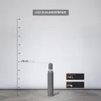 Co2 Élelmiszeripari gázpalack 5 kg méretarányos termékfotó