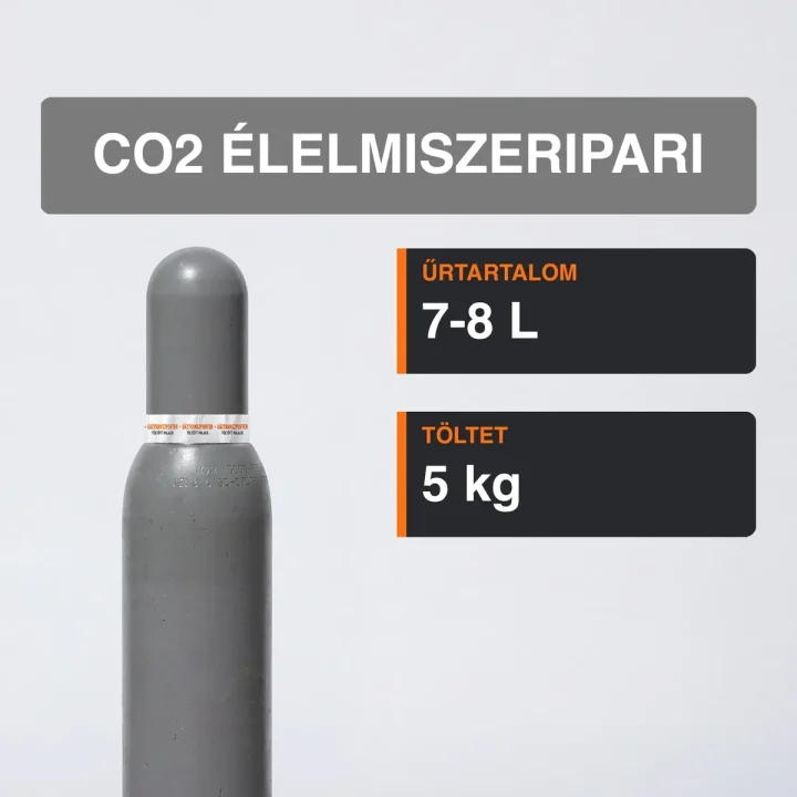 Co2 Élelmiszeripari gázpalack 5 kg közeli termékfotó