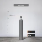 Co2 Ipari gázpalack 20 kg méretarányos termékfotó