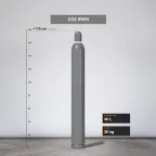 Co2 Ipari gázpalack 30 kg méretarányos termékfotó