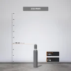 Co2 Ipari gázpalack 5 kg méretarányos termékfotó