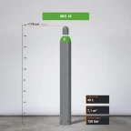 Mix 18 gázpalack 7,1 m³ méretarányos termékfotó